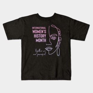 International Women's History Month Feminist Women Of Color Kids T-Shirt